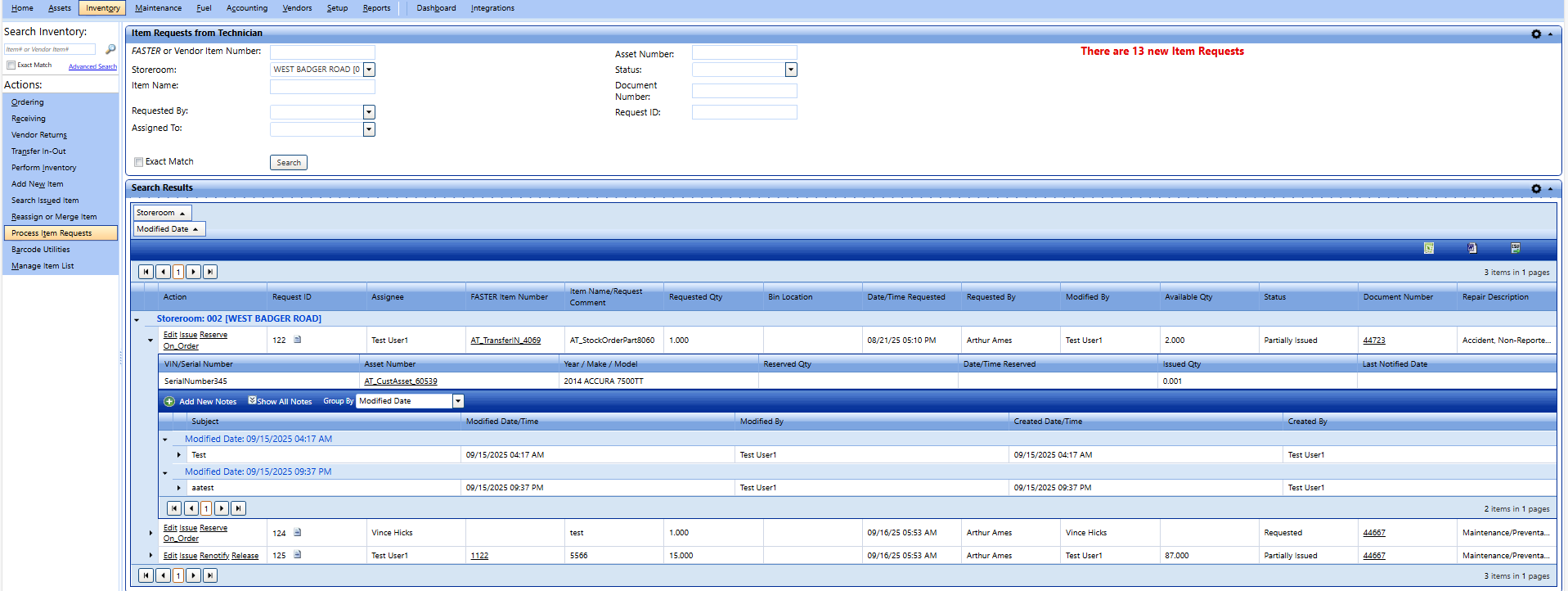 Processing Item Requests