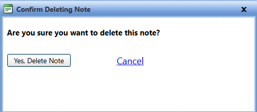Confirm Delete Note