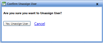 Confirm Unassign User